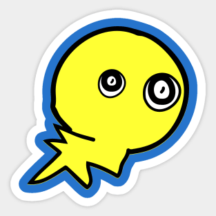 Yellow monster Sticker